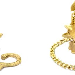 handecor by Two Moustaches Traditional Indian Deepak Brass (Pack of 2) Hanging Diya Set-picture-13