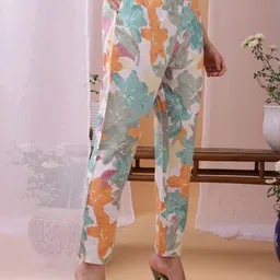 HRITIKA Printed Mandarin Collar Tunic With Trousers Co-Ords image 5