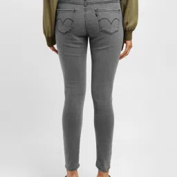 levi's Women's 710 Grey Skinny Fit Mid Rise Jeans image 2