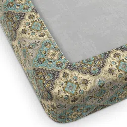 DDecor Blue & Beige Ethnic Motifs Printed 144 TC Cotton King Bedsheet Set - 1.8 m x 1.9 m image 2