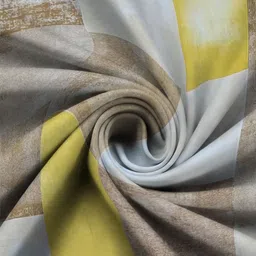 WEAVE AND DECOR Grey & Yellow Printed 300TC Cotton Super King Bedsheet Set 1.98 m x 1.98 m image 4