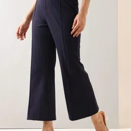 MISRI Women Relaxed Slim Fit Zip Trousers-picture-23