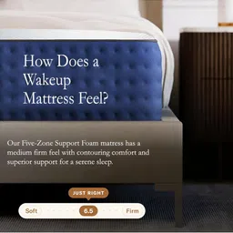 Wakeup India White & Blue Quilted Cotton Body Zone Technology Single Mattress image 2