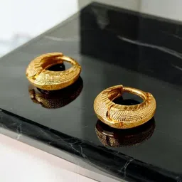 SHREE KRISHNA SHOPPING Unisex Gold-Plated Brass Earrings-picture-20