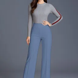 SWADESI STUFF Women Relaxed Straight Fit High-Rise Pleated Trousers-picture-11