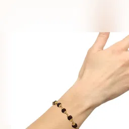 Pray Everyday Gold-Toned Rudraksh Link Bracelet-picture-39