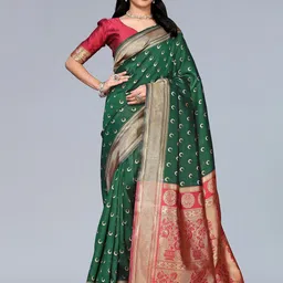 saretramall Woven Design Zari Banarasi Saree-picture-30