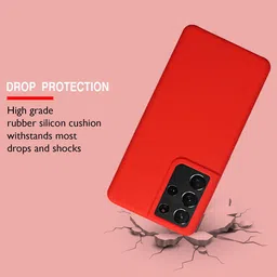 LIRAMARK Liquid Silicone Soft Samsung Galaxy S21 Ultra Back Case image 2