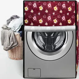 The Furnishing Tree Red Printed Washing Machine Cover image 2