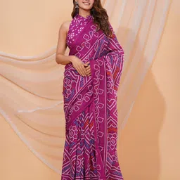 shivanya  handicrafts Shivanya Handicrafts Floral Pure Cotton Block Print Saree-picture-25
