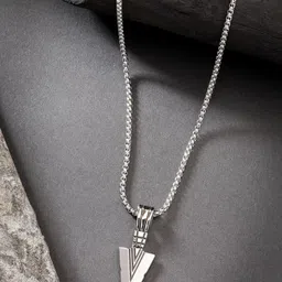 Roadster Silver-Plated Geometric Pendants with Chains-picture-23