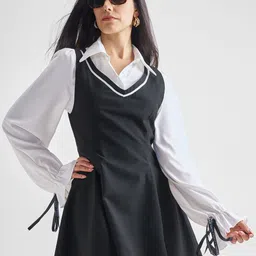 ESPYR By Tokyo Talkies Women Solid Shirt Mini Dress-picture-18