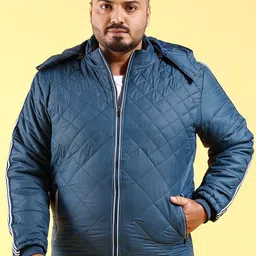 hardsoda by the indian garage co HARDSODA Plus Size Hooded Lightweight Quilted Jacket image 1