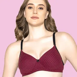 B'ZAR Pack Of 2 Full Coverage Lightly Padded Cotton T-shirt Bras With All Day Comfort image 2