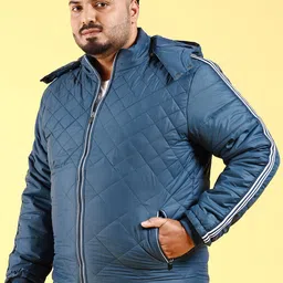 hardsoda by the indian garage co HARDSODA Plus Size Hooded Lightweight Quilted Jacket image 3