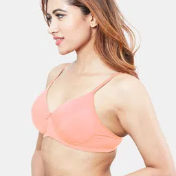 Sonari Peach-Coloured & Grey Pack Of 2 Lightly Padded T-Shirt Bra image 3