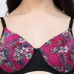 CUKOO Floral Full Coverage Lightly Padded All Day Comfort Rapid Dry Everyday Bra image 2