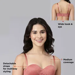 Enamor Lace All Day Comfort Medium Coverage Underwired Lightly Padded Cut and Sew Bra image 4