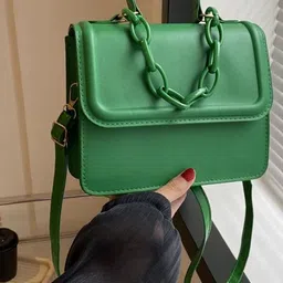 CORSICA Women Green PU Sling Bag image 5