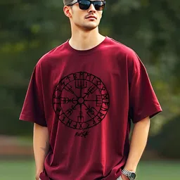 AUSK Graphic Printed Round Neck Drop Shoulder Sleeves Oversized T-shirt-picture-23