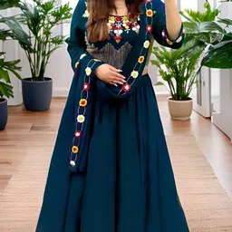 MADHUR HAND WORK ART Thread Work Semi-Stitched Lehenga & Unstitched Blouse With Dupatta-picture-28