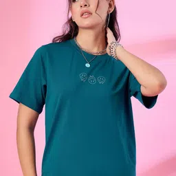 CUPID Women Printed Drop-Shoulder Sleeves T-shirt-picture-19