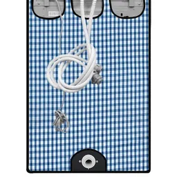 The Furnishing Tree Washing Machine Cover Pin Check Pattern Blue Compatible for Whirlpool 6.5 Kg Fu image 2