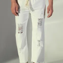 SHOWOFFFF Men Comfort Straight Fit Mid-Rise Highly Distressed Jeans image 2