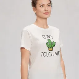 GAB Women Typography Printed Round Neck Cotton T-shirt-picture-28