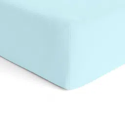 The White Cradle Blue 120 TC Cotton Fitted Crib Sheet-image-90