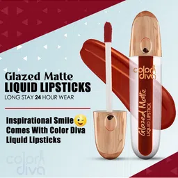 Color Diva Superstay Long Lasting Matte Liquid Lipstick- 5.5 ml- Rustique Glazed 127 image 3