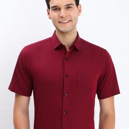 Allen Solly Men Spread Collar Solid Cotton Slim Fit Formal Shirt-picture-16