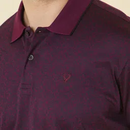 Allen Solly Men Printed Polo Collar Applique T-shirt image 4