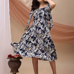 YANAMORA Women A-Line Midi Dress-picture-22