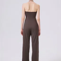 LULU & SKY Halter Neck Wide-leg Sports Jumpsuit image 2