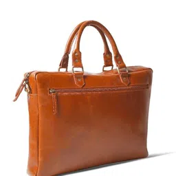 the leather warehouse Unisex Leather Laptop Bag image 5