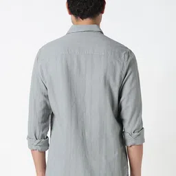 R&B Men Cotton Textured Cutaway Collar Regular Fit Shirt image 3