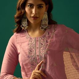Varanga Women Ethnic Motifs Embroidered Thread Work Kurta with Trousers & Dupatta-picture-16