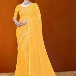 DESI RIWAAZ Embellished Zari Pure Georgette Fashion Saree-picture-16