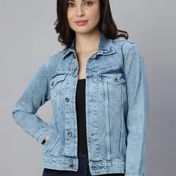 The Roadster Lifestyle Co Denim Trucker Jennifer Jacket-picture-28