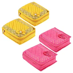 Kuber Industries Yellow Set of 4 Regular Jewellery Organiser Organisers image 1