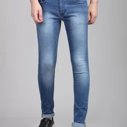 TRIGGER Men Classic Slim Fit Mid-Rise Light Fade Stretchable Jeans-picture-11