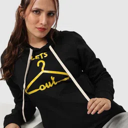 Campus Sutra Women Printed Hooded Sweatshirt-picture-40