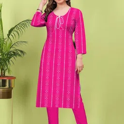 wasi Women Cotton Blend Kurti Palazzo Set-picture-30