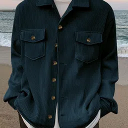 eyebogler Men Regular Fit Striped Button Down Collar Casual Shirt-picture-24