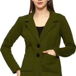 POLY FLEECE Solid Coat For Women-image-69