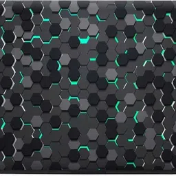 Flipkart SmartBuy Combo of Full Body Laptop Skin and Mouse Pad - Hexagon Glow No Residue Removable Self Adhesive Vinyl Reusable Laptop Skin Compatible for 15.6 inch image 2