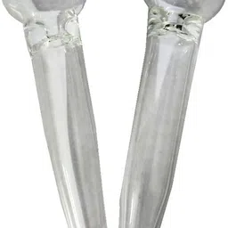 richaa creation 5 Inch Valentines Tullu Clear Glass Oil Burner Pipe Smoking Beer Bong Funnel image 2