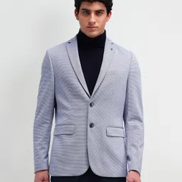 arrow Men Striped Single Breasted Formal Blazer image 5