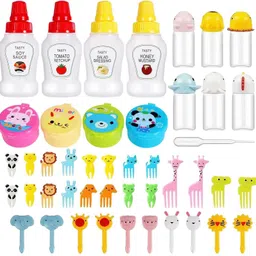 zibuyu Mini Salad Dressing Bottles Set 45pcs Portable Sauce Dispenser for Kids Food Feeder image 1